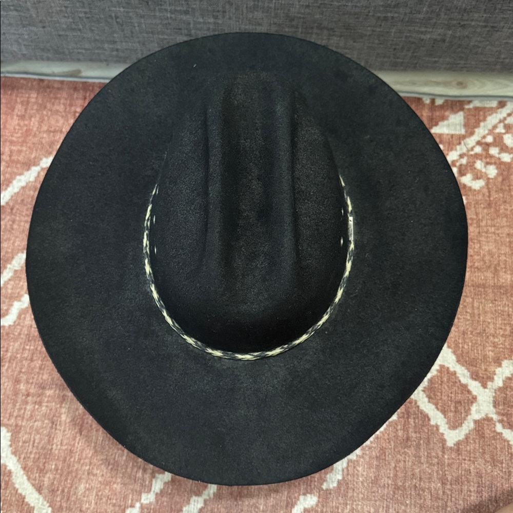 Stetson Stallion Black XX Premium Wool Cowboy Hat 7 3/8 Made in USA - Picture 5 of 11